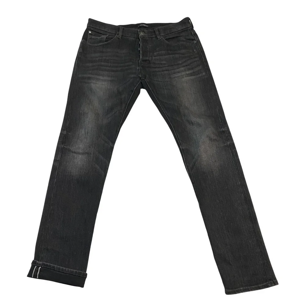 Banana Republic Mens Selvedge Denim Black Wash‎ Slim Jeans 32x32 673213-00